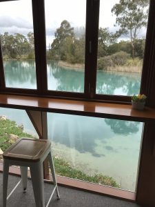 View of pond at Maggie Beer Farm Shop